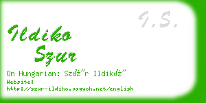 ildiko szur business card